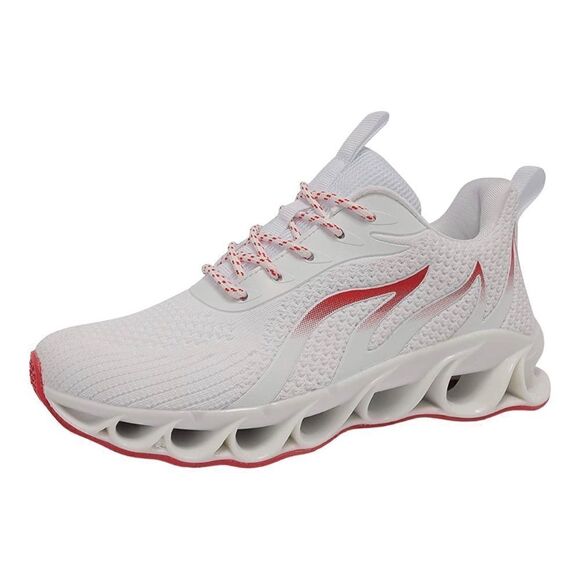 AprilSprings Women’s White/Red Walking Non Slip Blade Fashion Athletic Sneakers - Picture 1 of 6